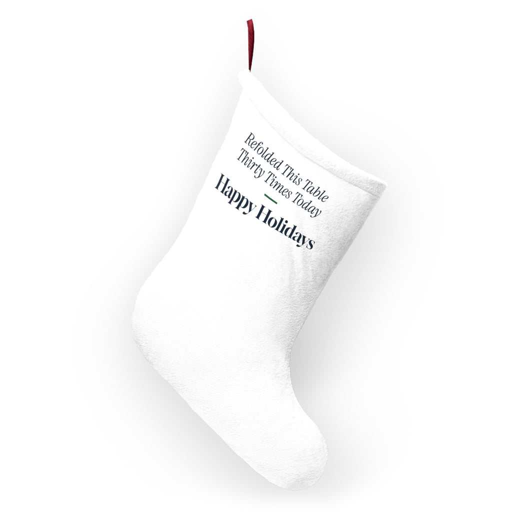Funny Christmas Retail Christmas Stocking Refolded This Table Thirty Times