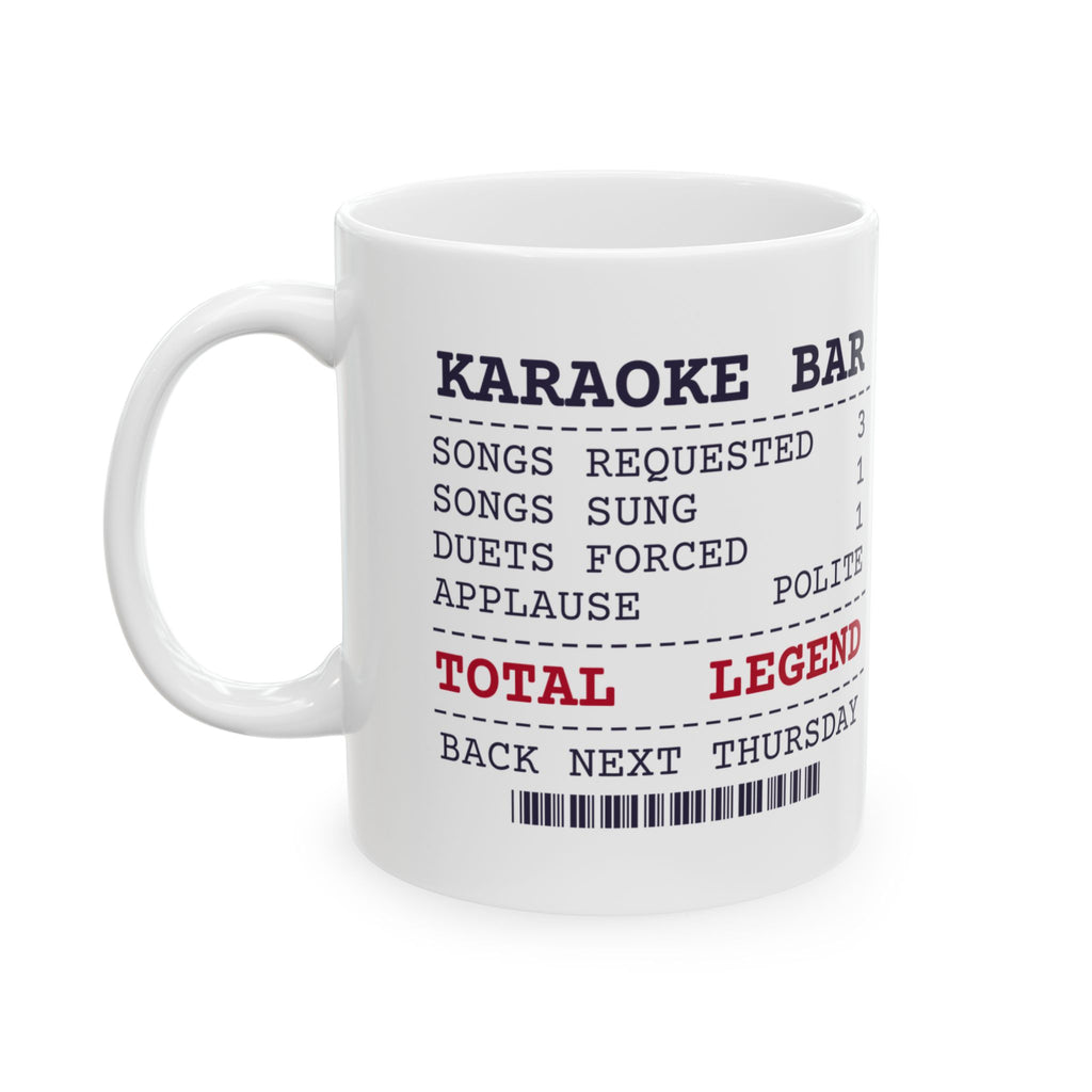 Funny Karaoke Coffee Mug Karaoke Bar Receipt