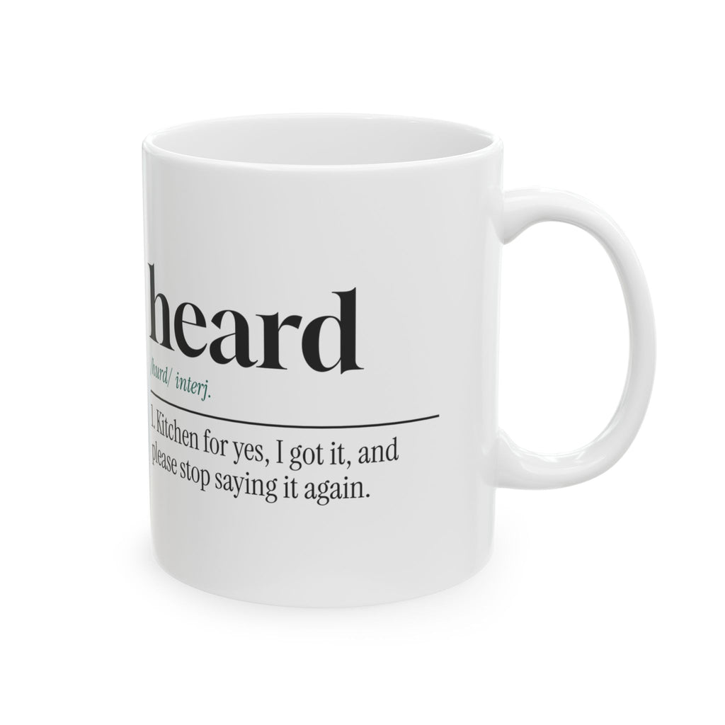 Funny Chef Coffee Mug Heard Definition Kitchen Talk