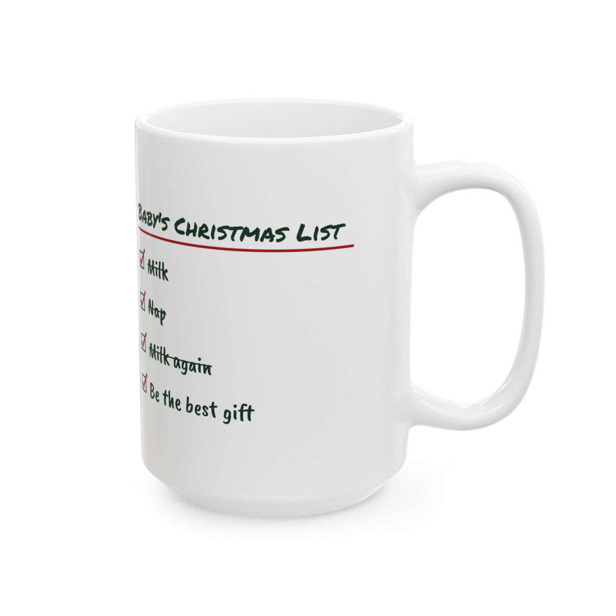 Baby's First Christmas Coffee Mug Baby's Christmas List For New Parents