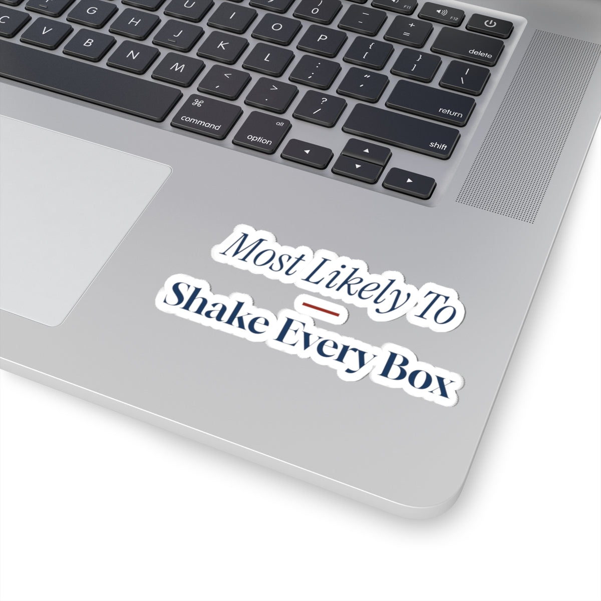 Funny Christmas Family Sticker Most Likely To Shake Every Box