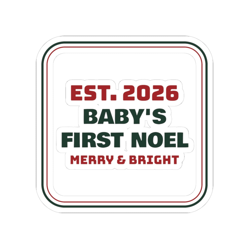Christmas Sticker Baby's First Noel Est 2026 For New Moms And Dads