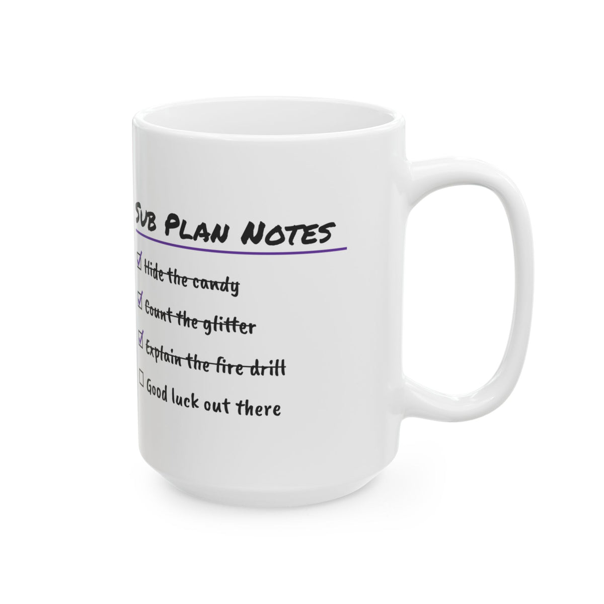 Spooky Teacher Coffee Mug Sub Plan Checklist For Teachers