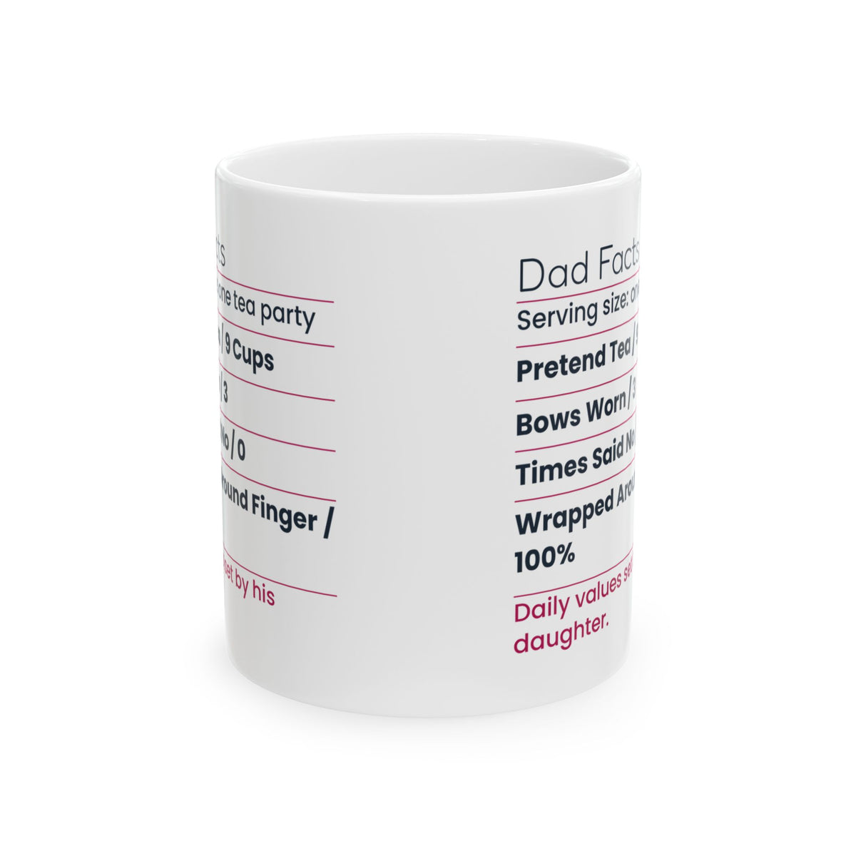 Funny Dad Of Daughters Coffee Mug Dad Facts Label For Fathers