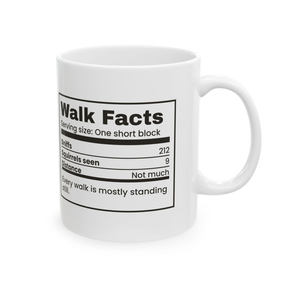 Funny Dog Mom Coffee Mug Walk Facts Label For Dog Owners