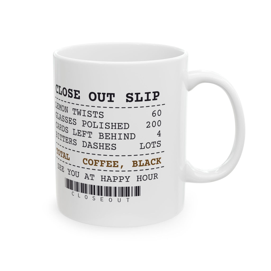 Funny Bartender Mug Glasses Polished 200 Coffee Black Bar Receipt