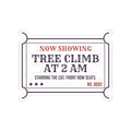 Funny Christmas Cat Sticker Nightly Tree Climb Ticket For Cat Owners