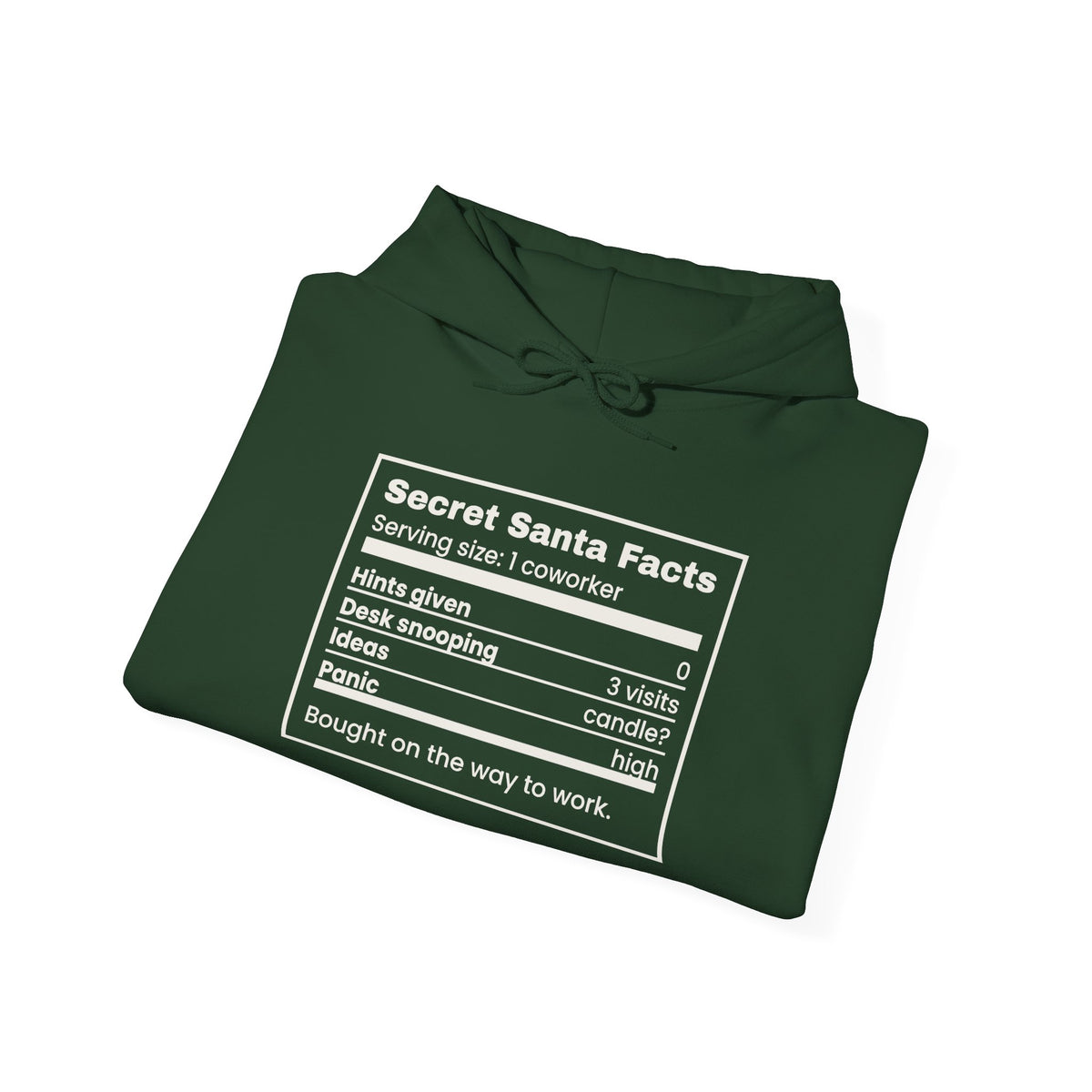Funny Christmas Coworker Hoodie Secret Santa Facts Label