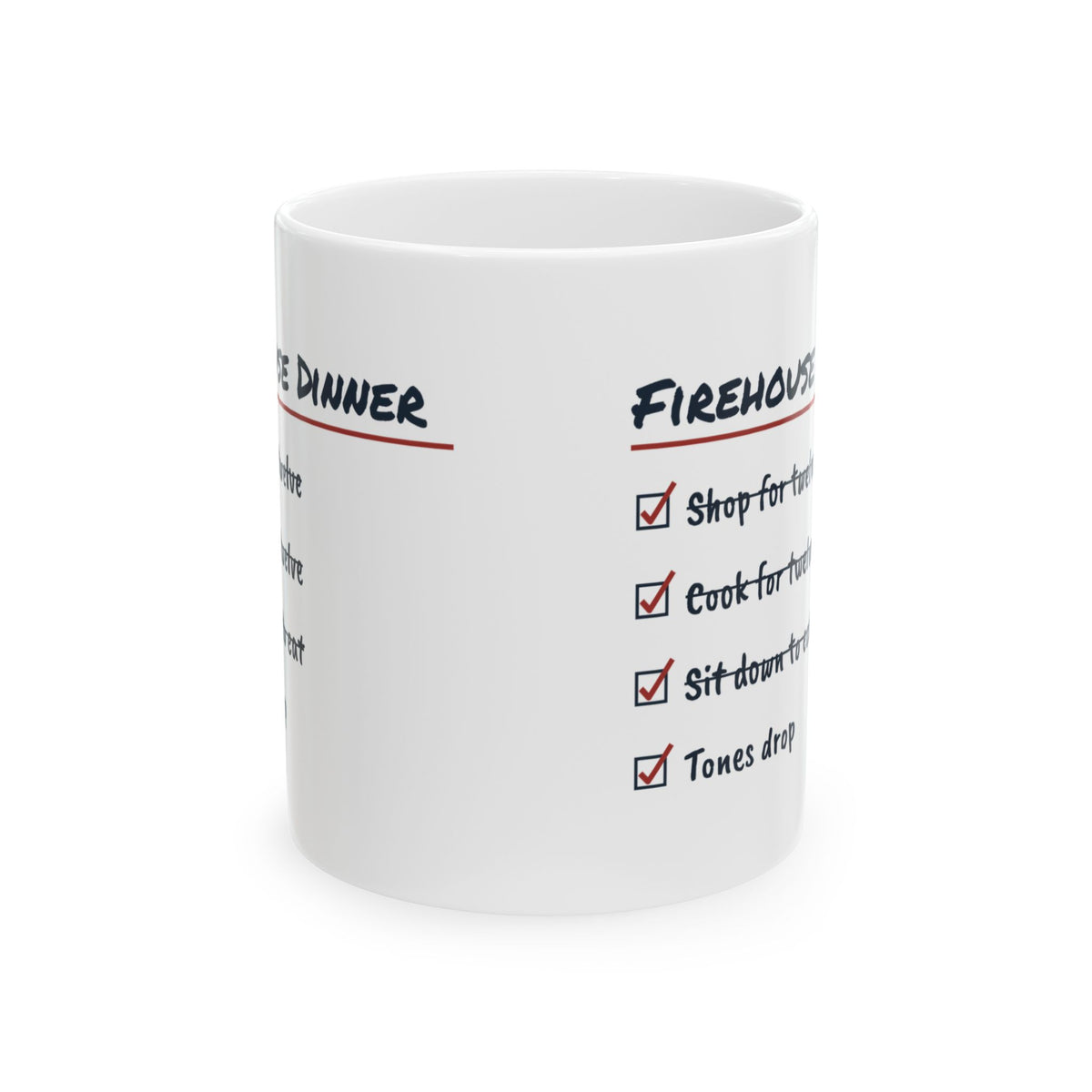 Funny Firefighter Coffee Mug Firehouse Dinner Tones Drop At First Bite