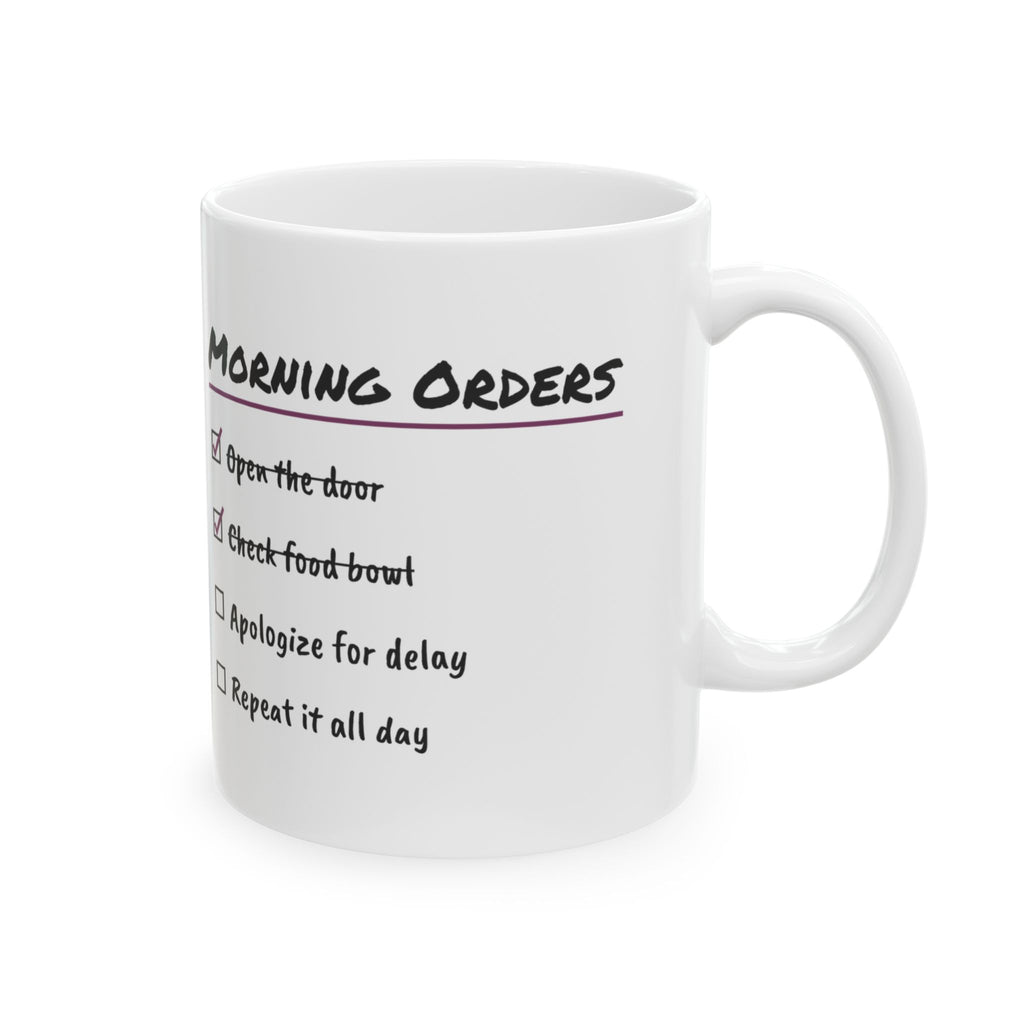 Cat Mom Morning Orders Coffee Mug For Cat Moms