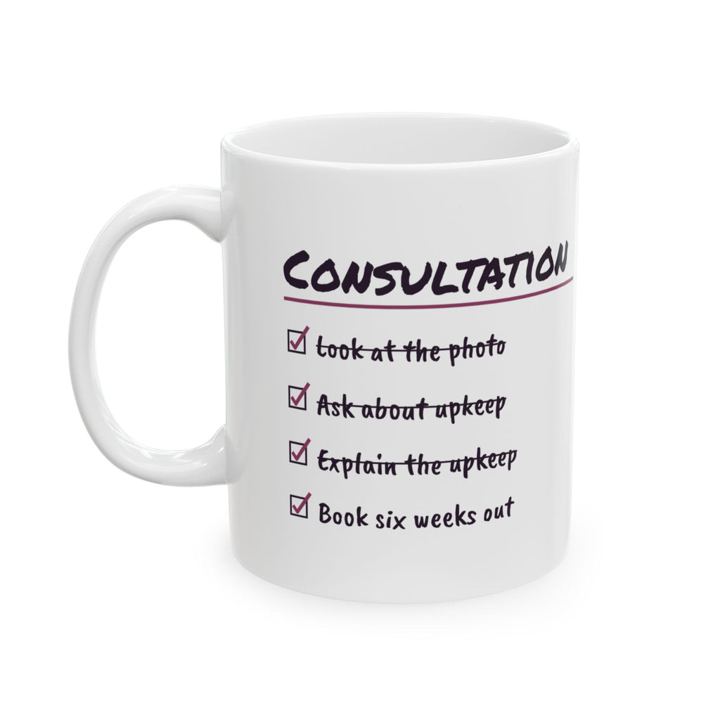 Funny Hairstylist Coffee Mug Look At The Photo Explain The Upkeep
