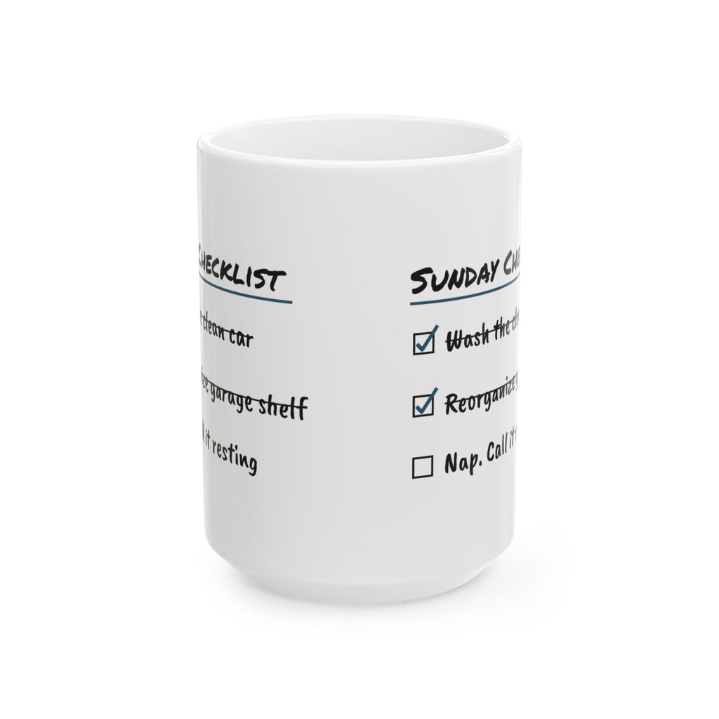 Funny Dad Coffee Mug Sunday Checklist Nap For Dad Fathers