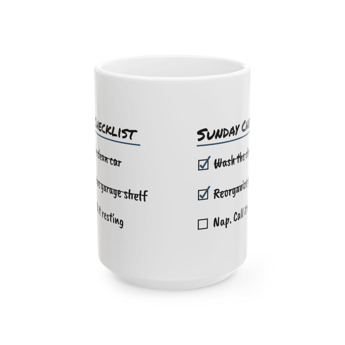 Funny Dad Coffee Mug Sunday Checklist Nap For Dad Fathers