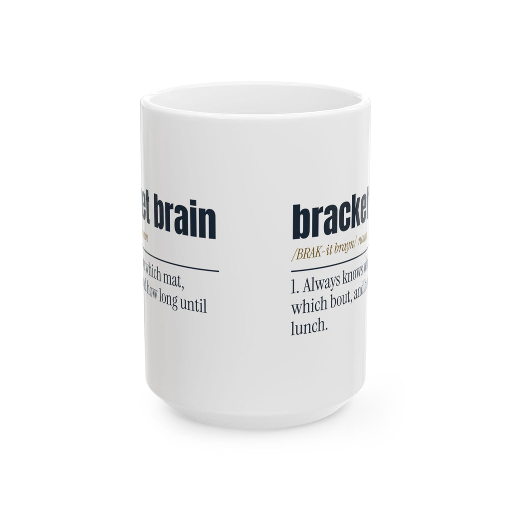 Funny Wrestling Mom Coffee Mug Bracket Brain Definition For Parents