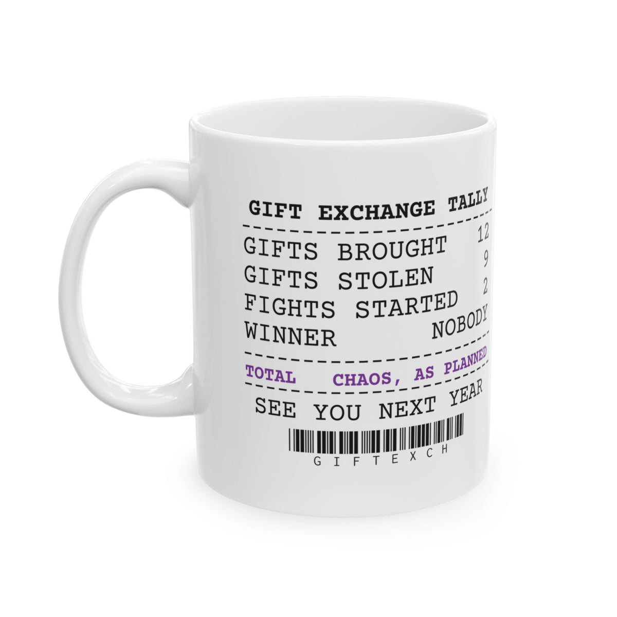White Elephant Coffee Mug Chaos As Planned