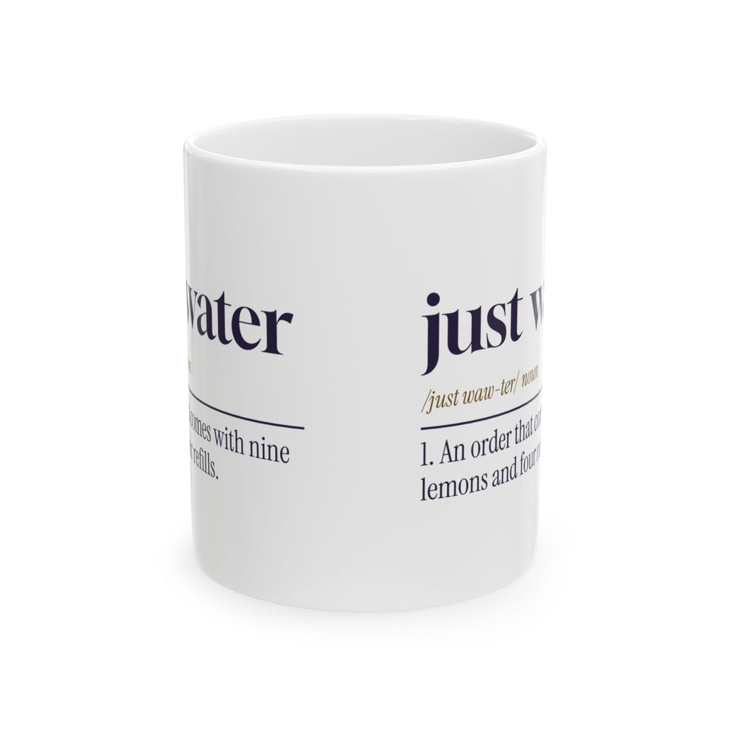 Funny Server Coffee Mug Just Water Dictionary Definition For Waitresses