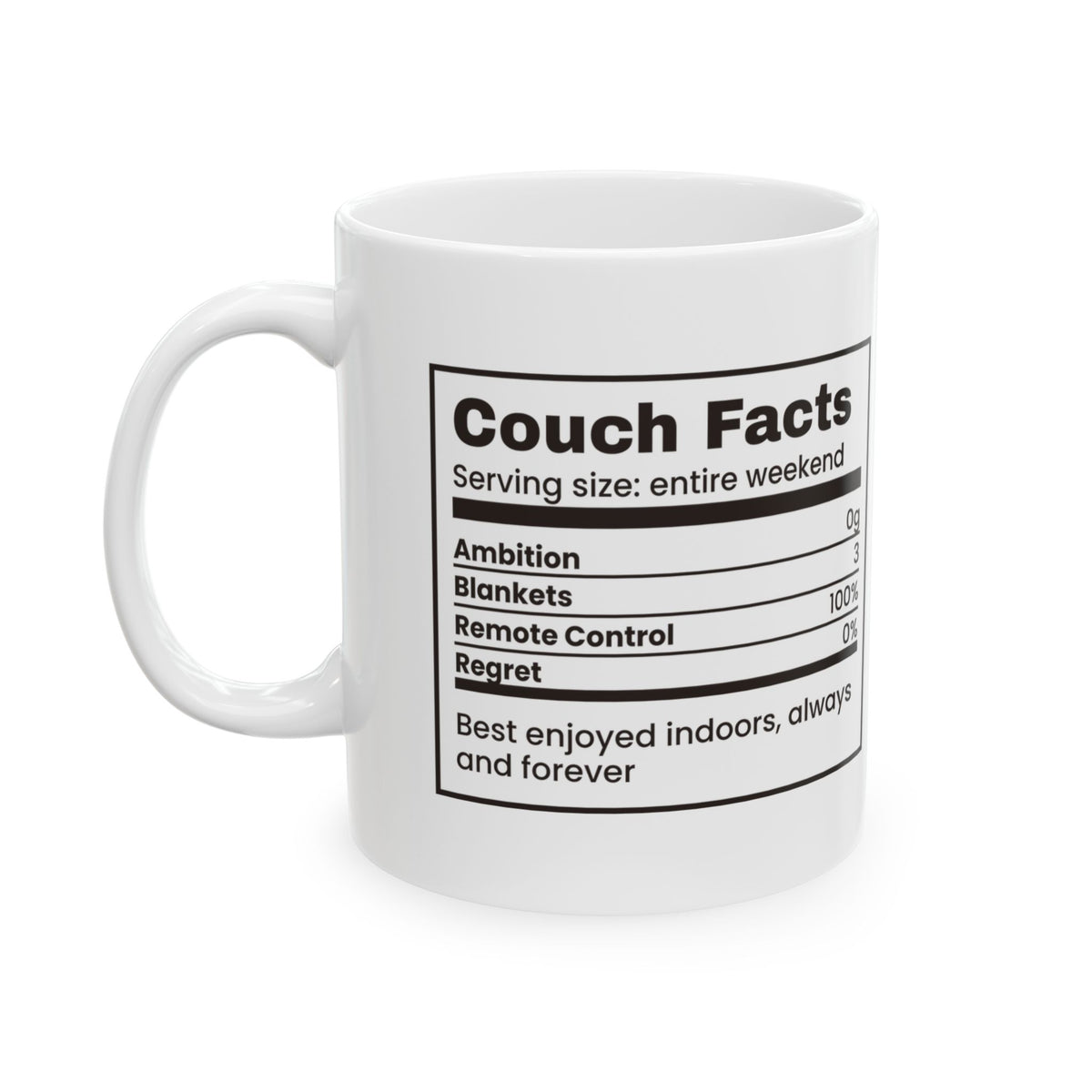 Couch Facts Nutrition Coffee Mug For Homebody