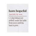 Funny Christmas Dog Throw Blanket Ham Hopeful Dictionary Definition