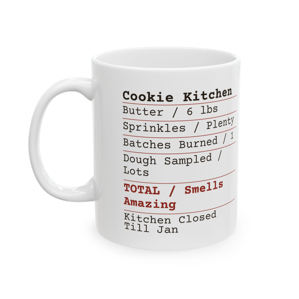 Funny Christmas Baking Coffee Mug Cookie Kitchen Receipt