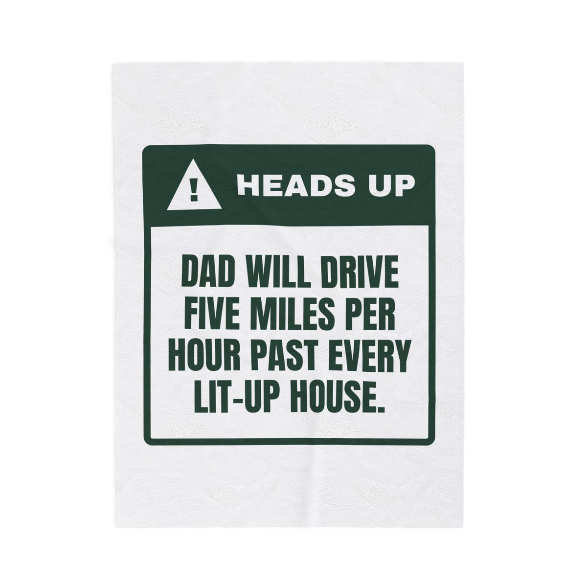 Funny Christmas Dad Throw Blanket Drives 5 MPH Past Every Light Show