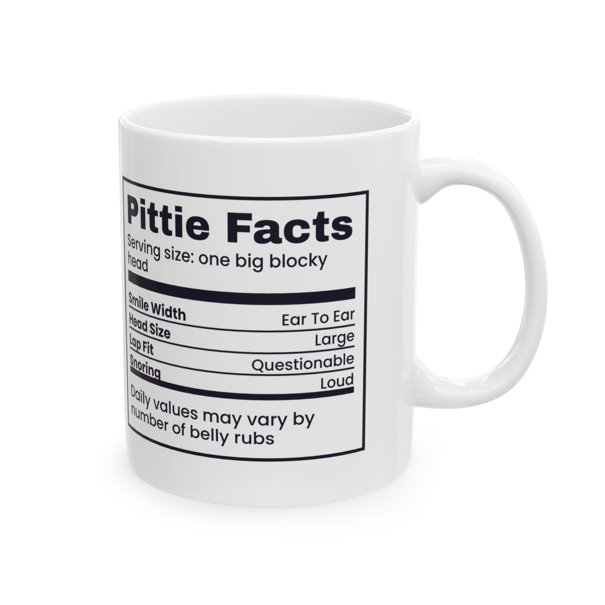 Funny Pit Bull Mug Pittie Facts Smile Width Ear To Ear