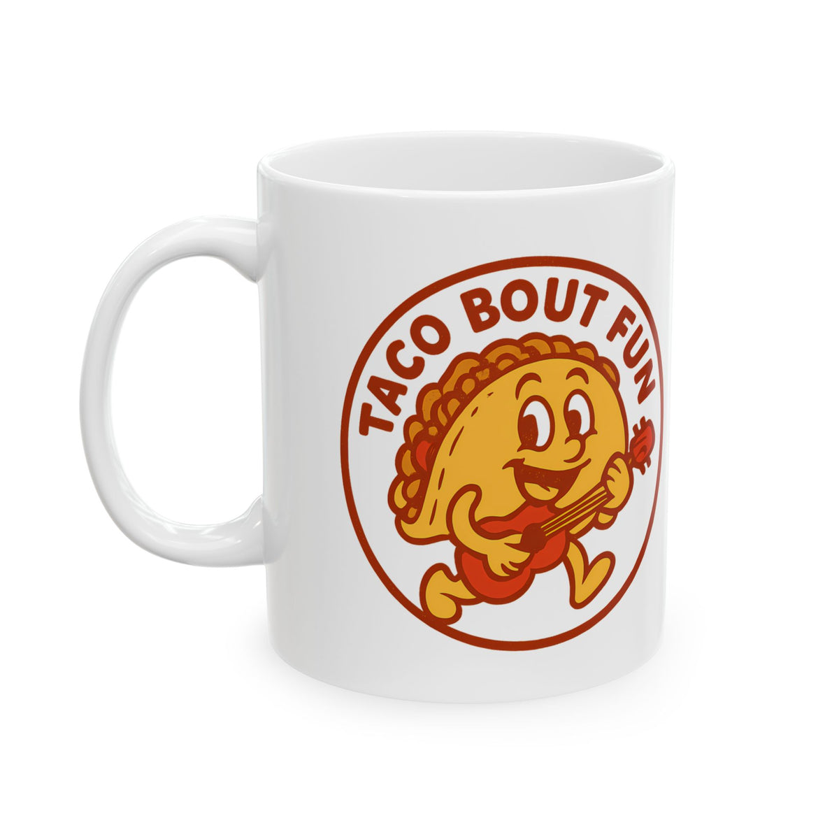 Taco Bout Fun Funny Retro Taco Pun Coffee Mug