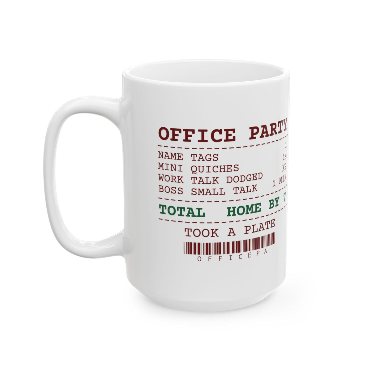 Funny Christmas Coworker Coffee Mug Mini Quiches 14 Office Party Receipt