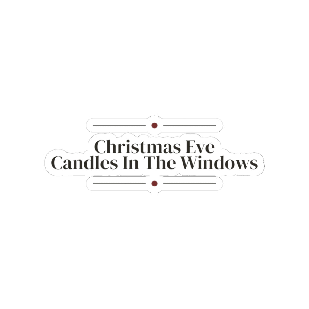 Cozy Christmas Sticker Christmas Eve Candles In The Windows