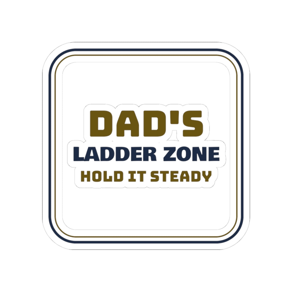 Funny Christmas Lights Dad Sticker Ladder Zone Sign