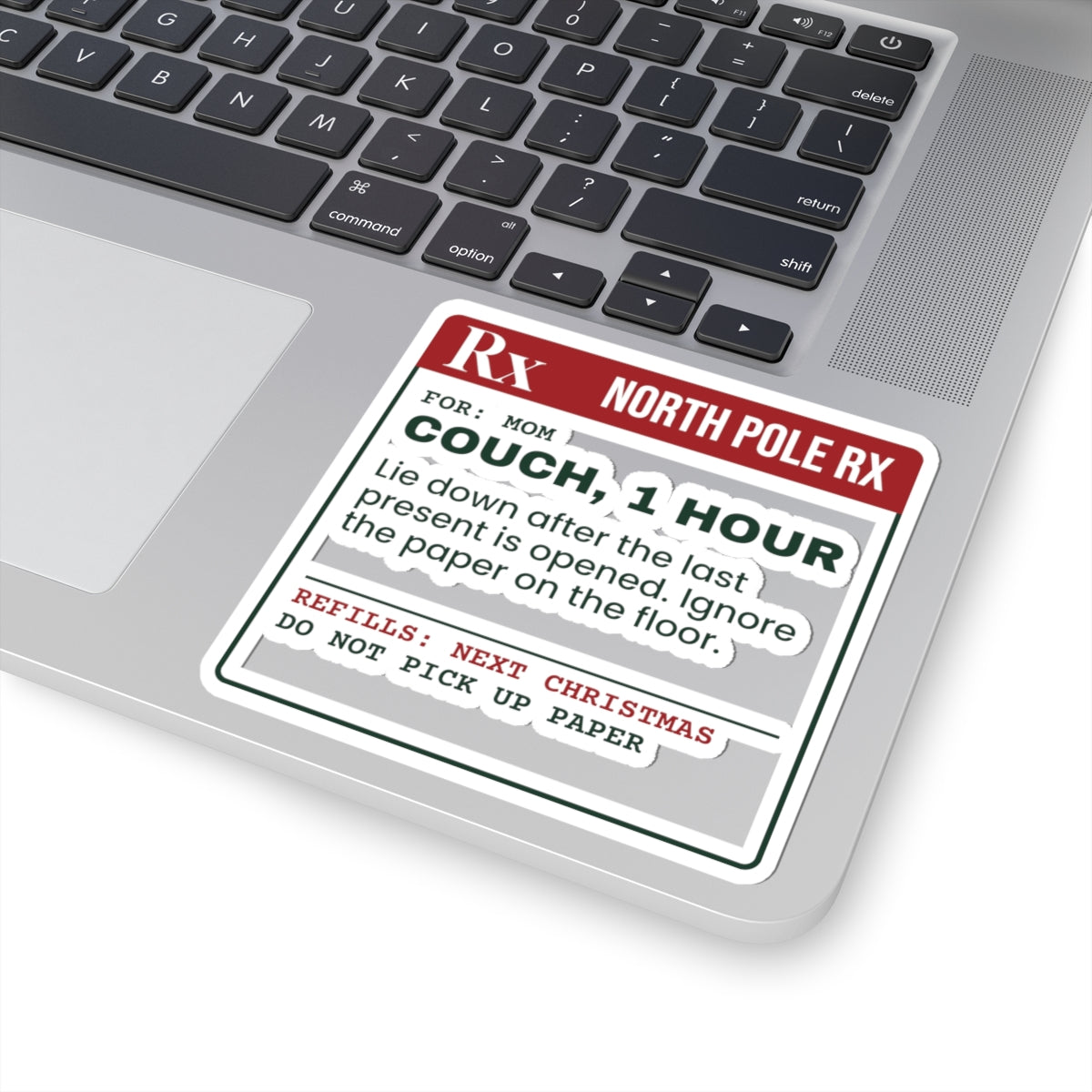 Funny Christmas Sticker Couch One Hour Prescription For Mom
