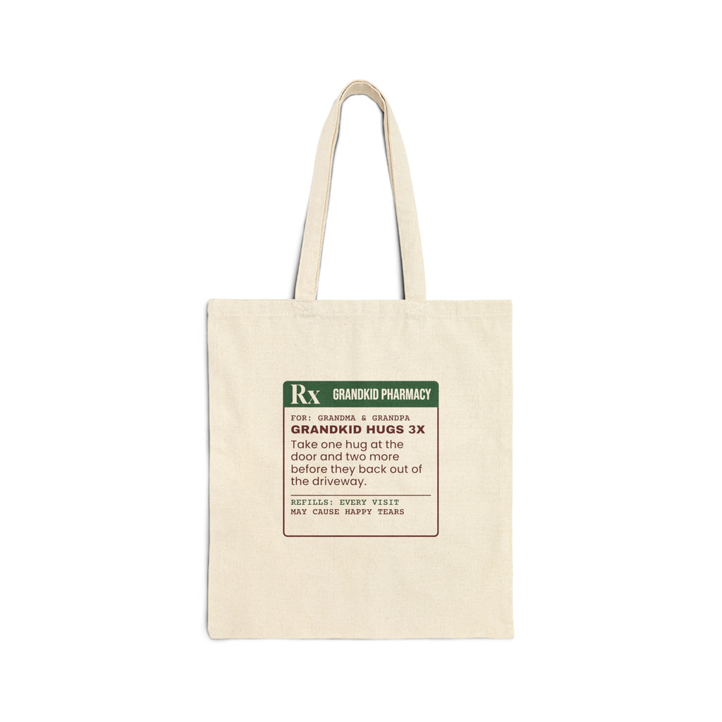Christmas Tote Bag Grandkid Hugs Prescription For Grandparents