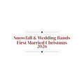 First Married Christmas Sticker 2026 Snowfall And Wedding Bands