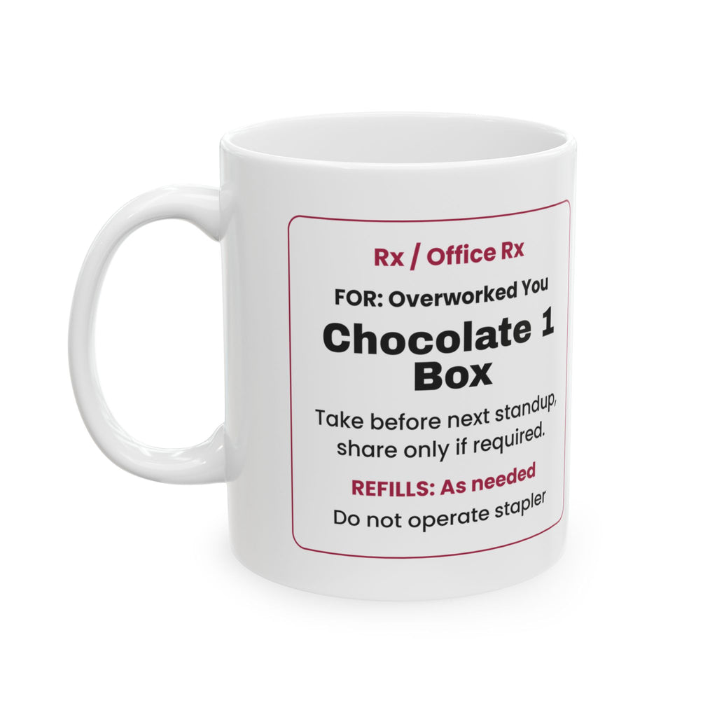 Funny Office Rx Chocolate Coffee Mug Valentine For Coworkers