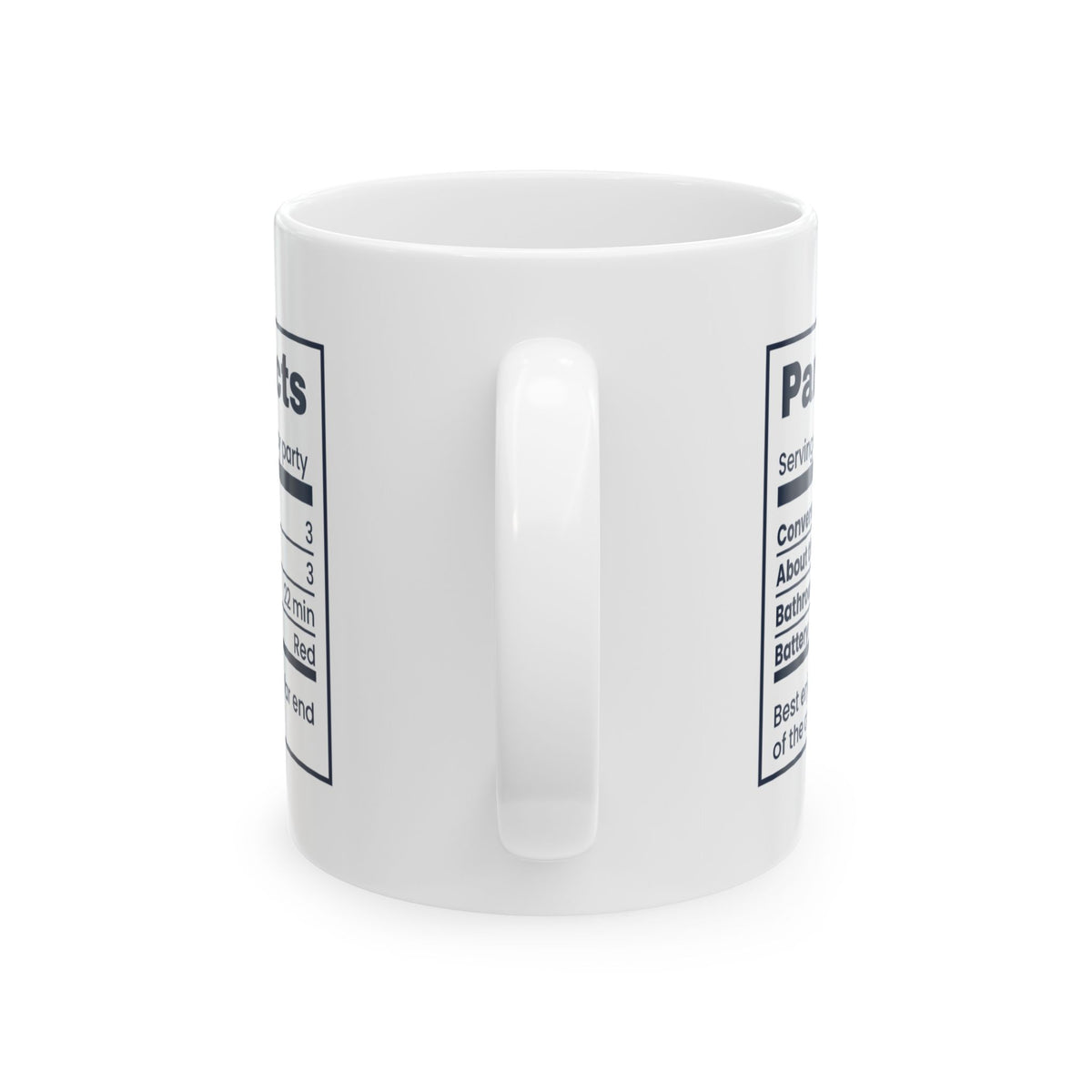 Funny Introvert Christmas Party Coffee Mug Party Nutrition Facts