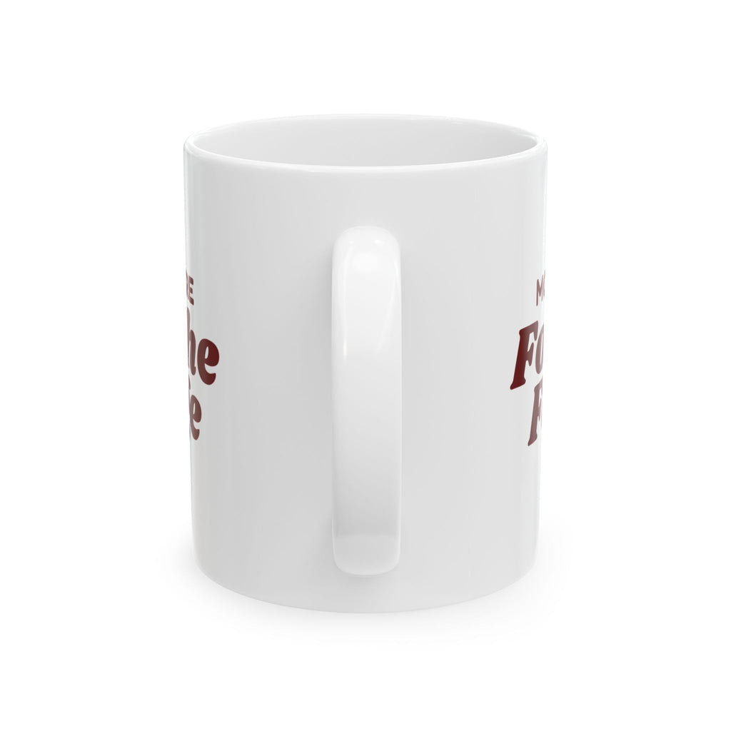 Funny Christmas Introvert Coffee Mug Mostly Here For The Fudge