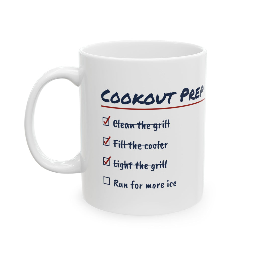 Funny Fourth Of July Coffee Mug Cookout Prep Checklist Run For More Ice