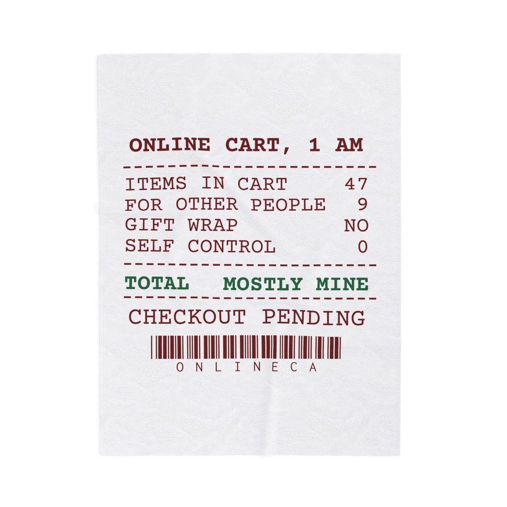 Funny Christmas Shopping Throw Blanket Items In Cart 47 Receipt