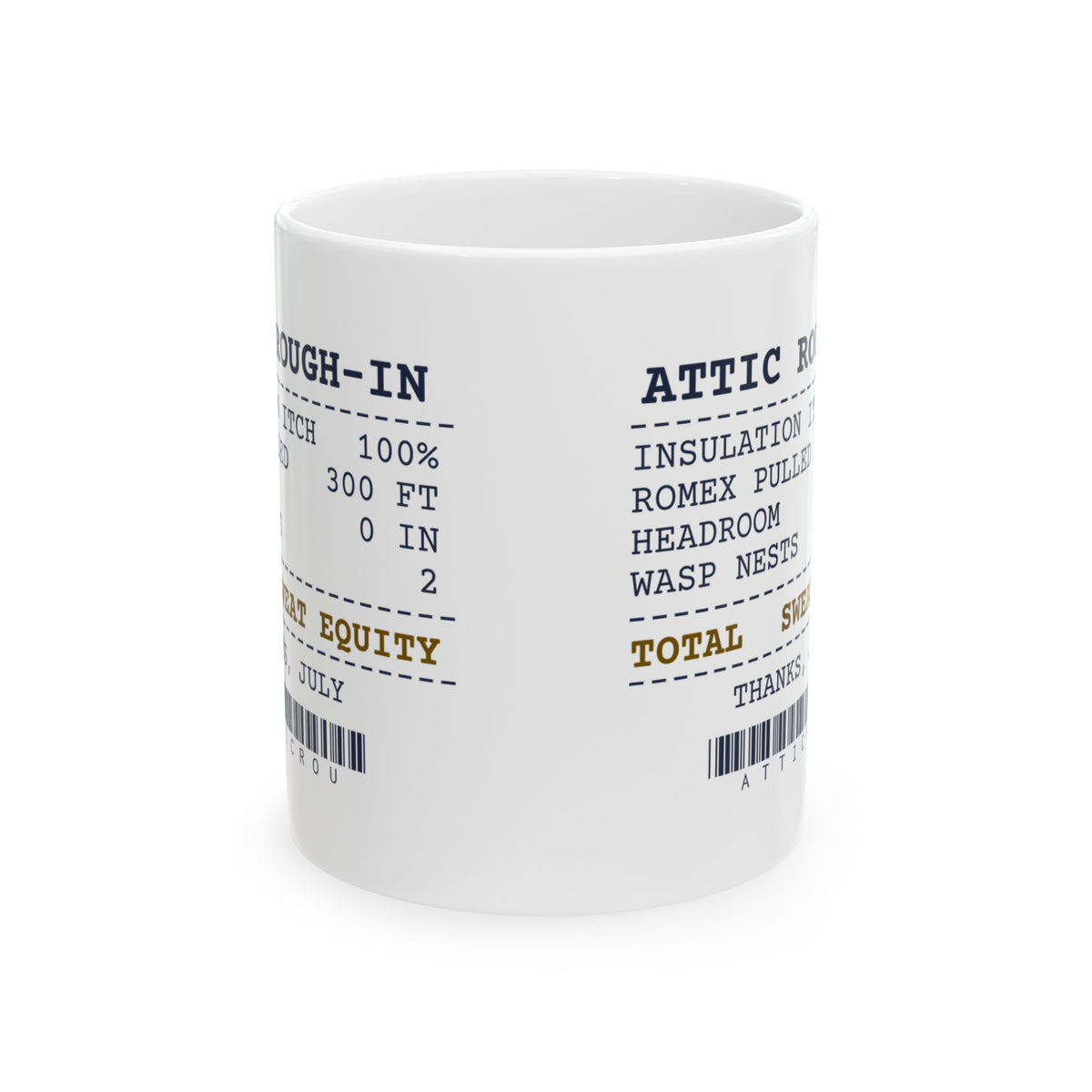 Funny Electrician Coffee Mug Attic Rough-In Receipt For Electricians