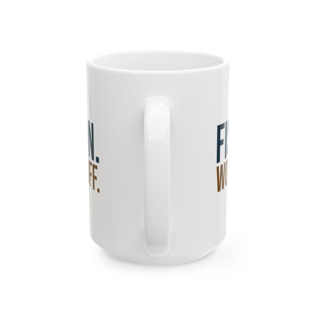 Funny Fishing Coffee Mug Fish On World Off