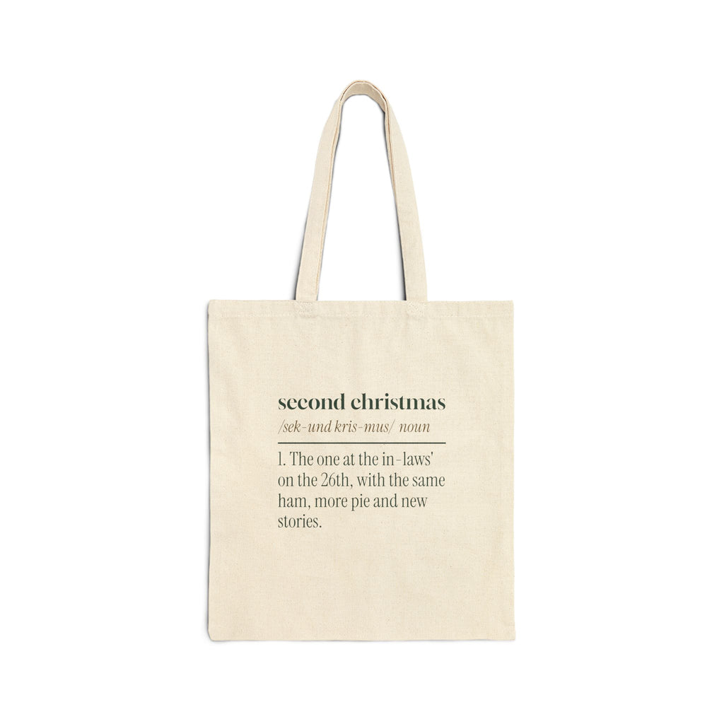 Funny Christmas Tote Bag Second Christmas Definition In-Laws