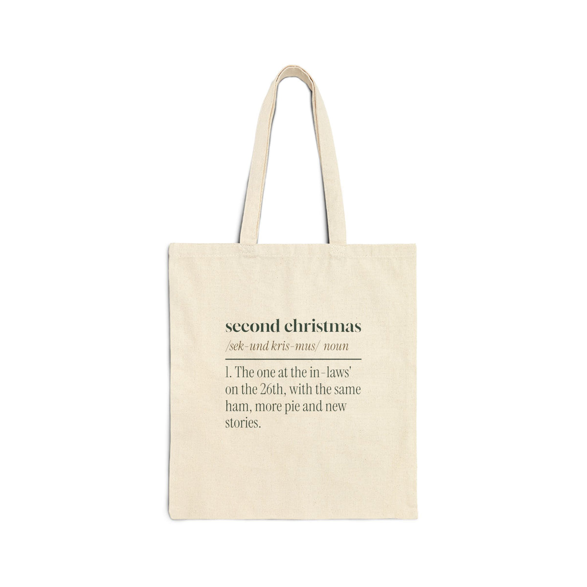 Funny Christmas Tote Bag Second Christmas Definition In-Laws