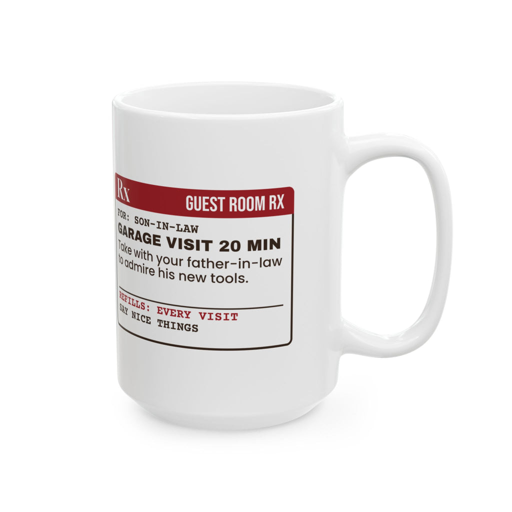 Funny Christmas Son In Law Coffee Mug Garage Visit Prescription