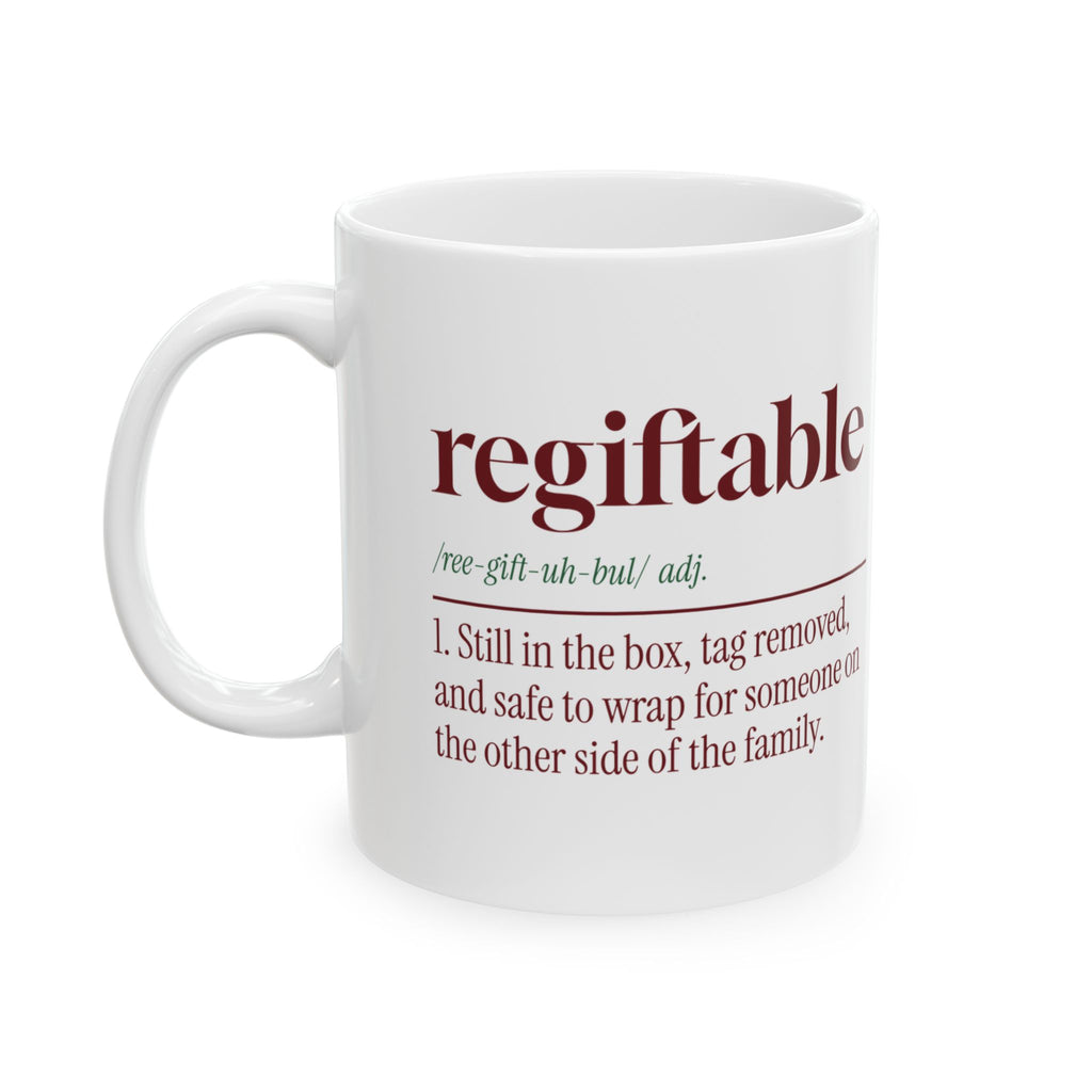 Funny Christmas Coffee Mug Regiftable Definition Still In The Box