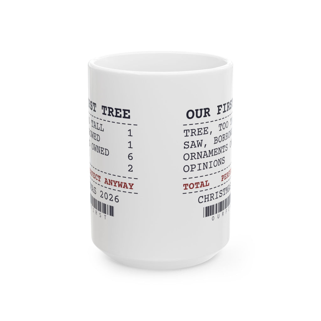 Funny Christmas Coffee Mug Our First Tree Receipt For Newlyweds