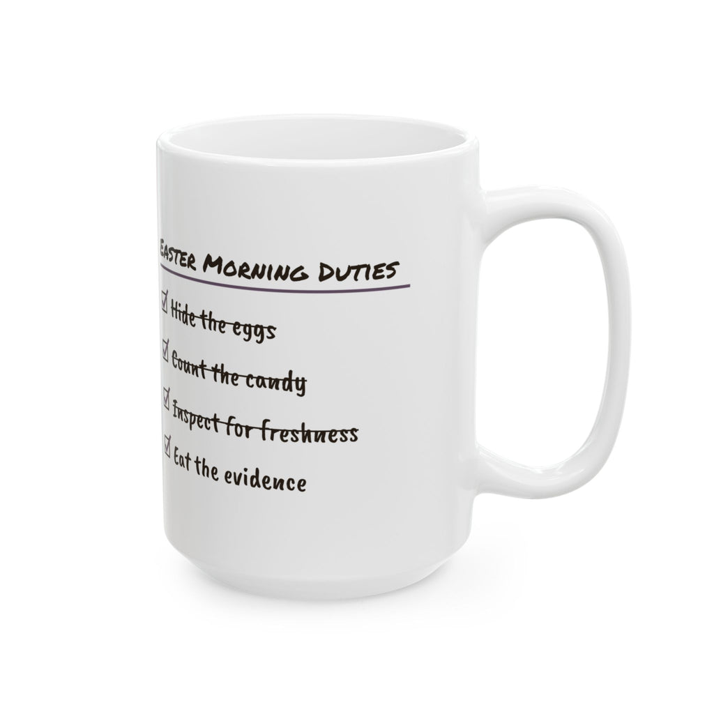Funny Easter Morning Checklist Coffee Mug For Candy Stealing Parents