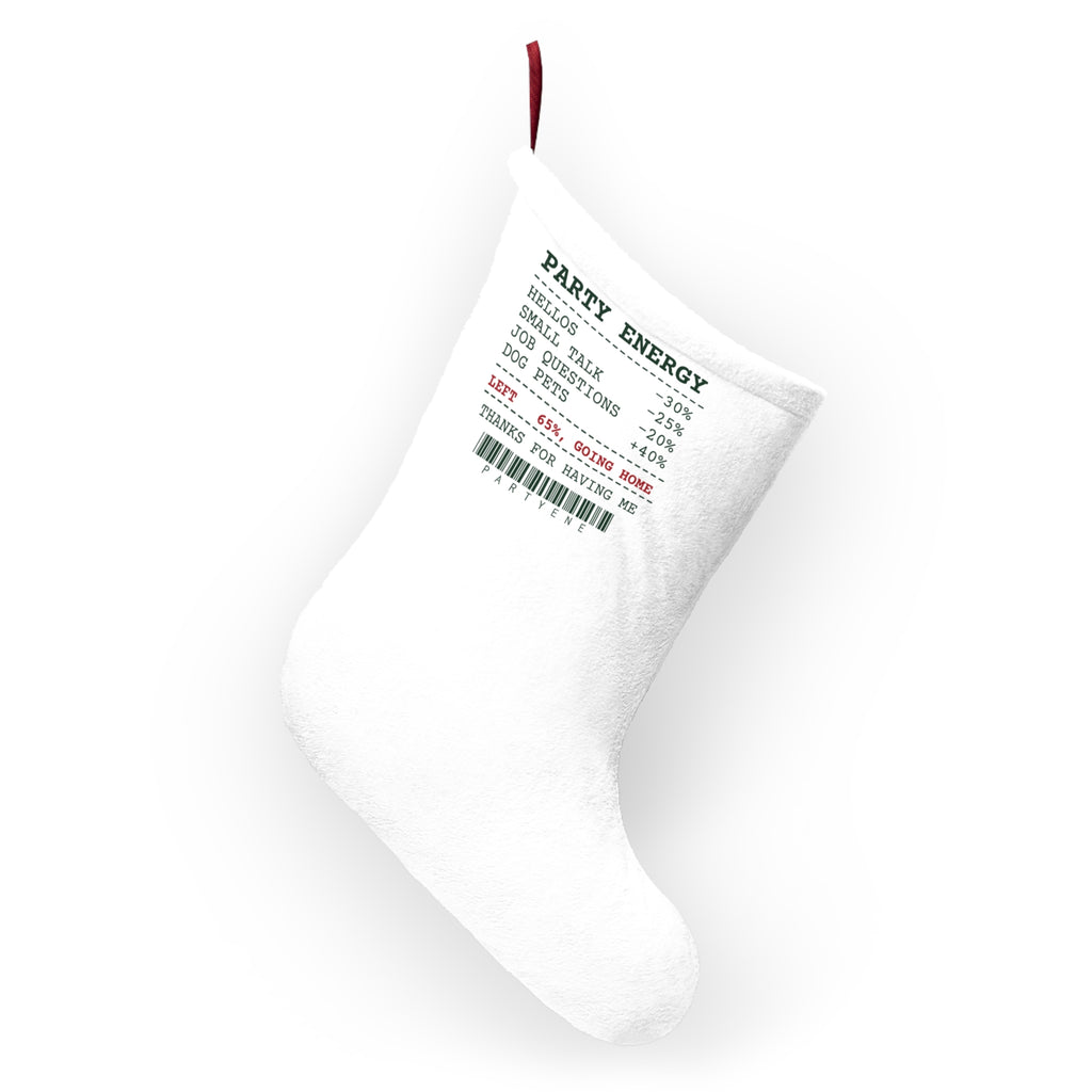 Funny Introvert Christmas Party Christmas Stocking Party Energy Receipt