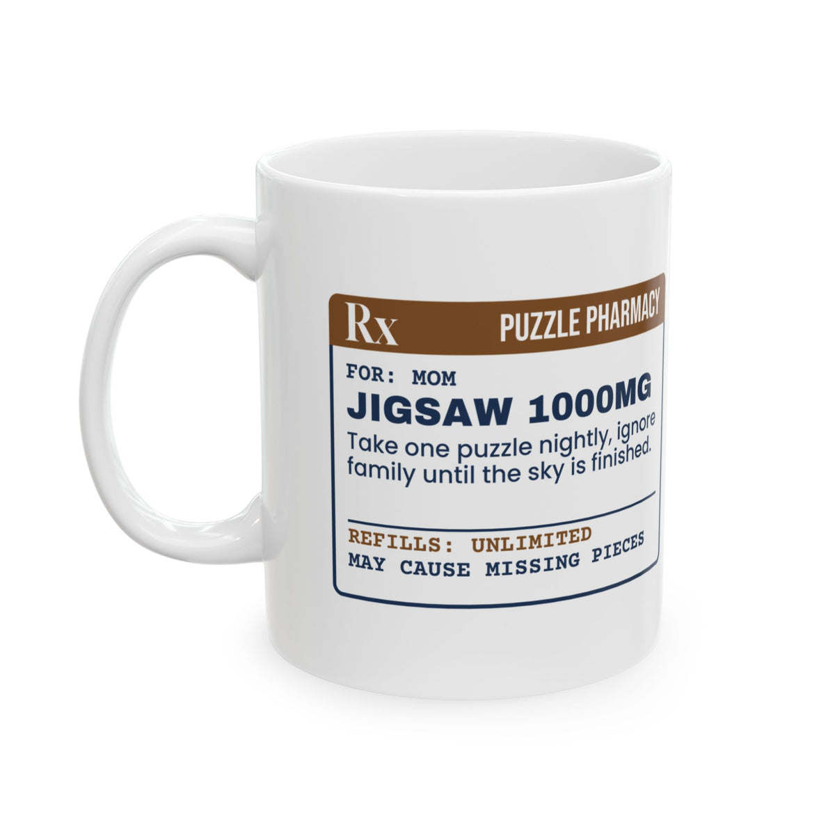 Puzzle Mom Coffee Mug Take One Puzzle Nightly