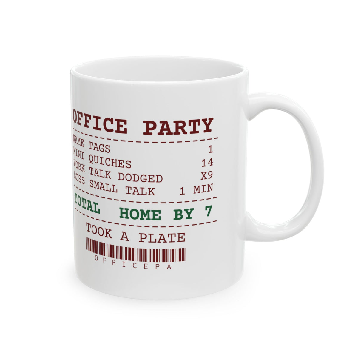 Funny Christmas Coworker Coffee Mug Mini Quiches 14 Office Party Receipt