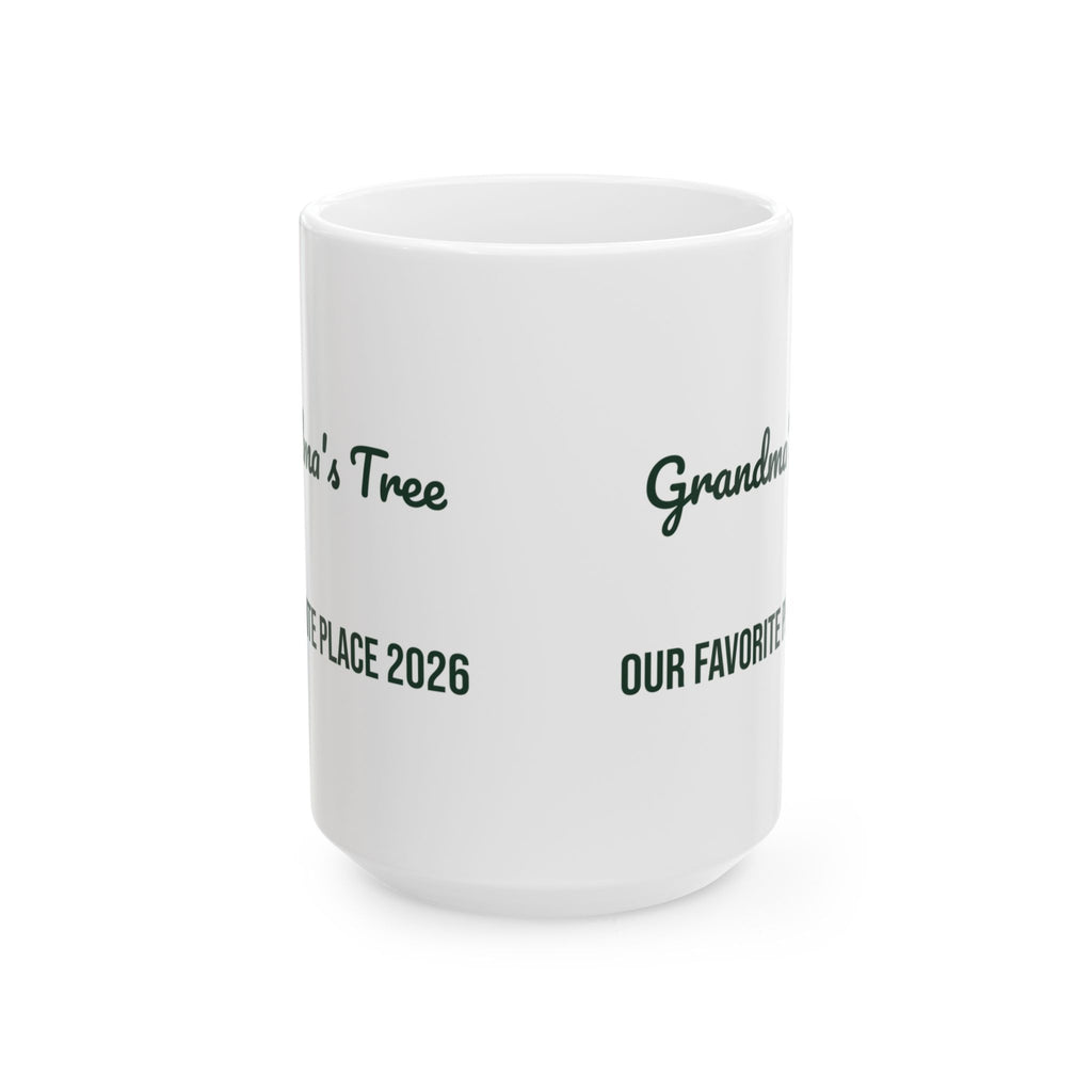 Christmas Coffee Mug Grandma's Tree Our Favorite Place 2026 For Grandma