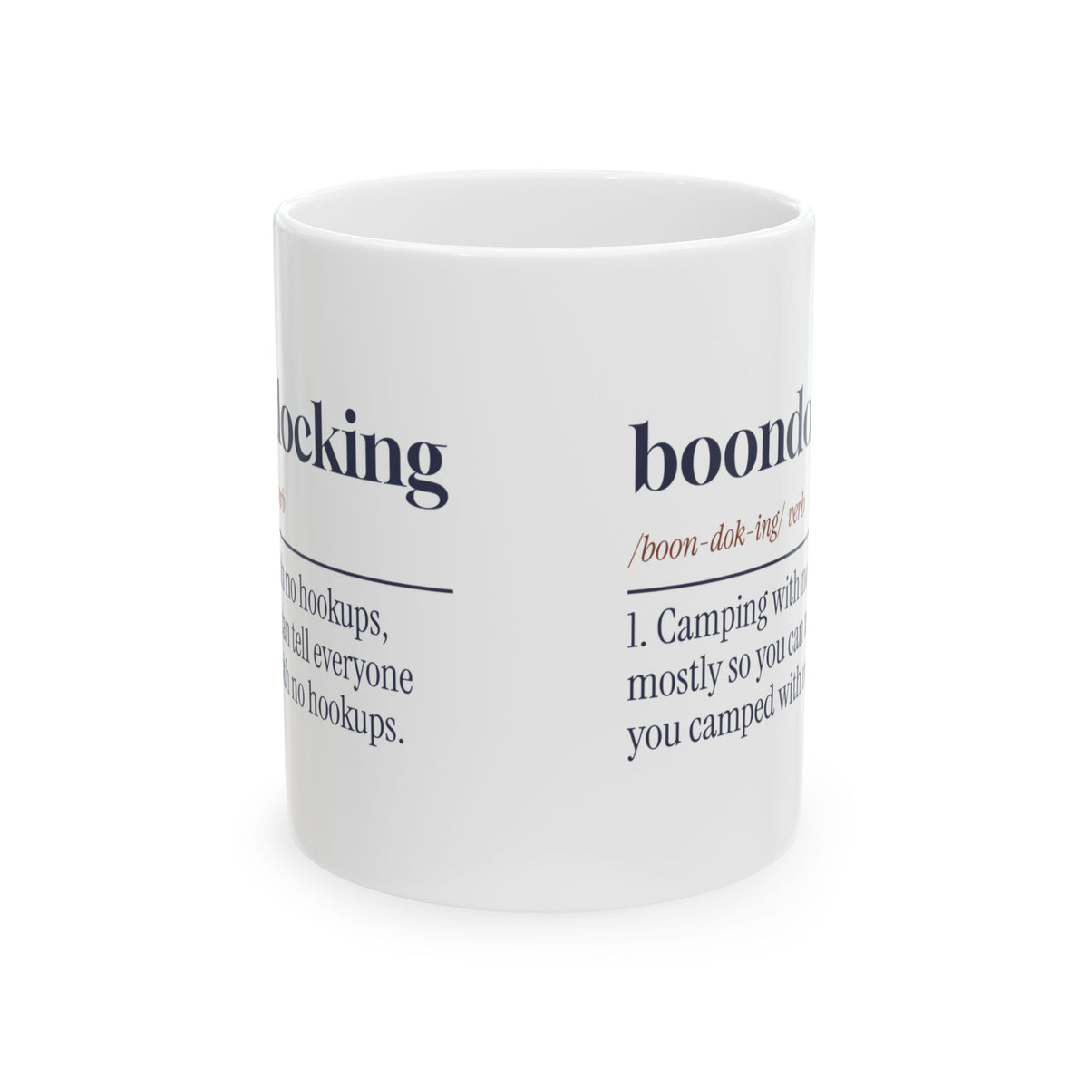 Funny RV Camping Coffee Mug Boondocking Definition For RV Owners